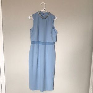 ASOS TALL Embellished Stand Collar Midi Dress